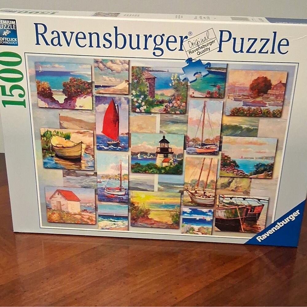 Ravensburger Premium Coastal Collage 1500 Piece Interlocking Jigsaw Puzzle
